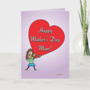 Funny Lycklig Mors dag-kort från dotter 1 Kort