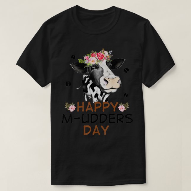 Funny Lycklig Mudders Day Funny Cow Heifer Farmer  T Shirt (Design framsida)