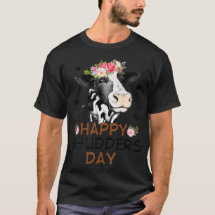 Funny Lycklig Mudders Day Funny Cow Heifer Farmer T Shirt