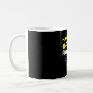Funny Lycklig People Play Pickleball Kaffemugg
