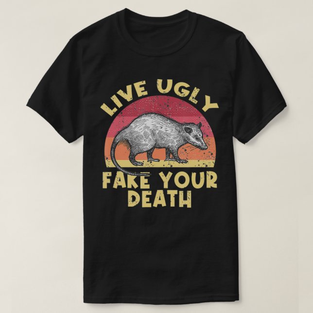Funny Lycklig Possum Gifts Opossum Kärlek Coola An T Shirt (Design framsida)
