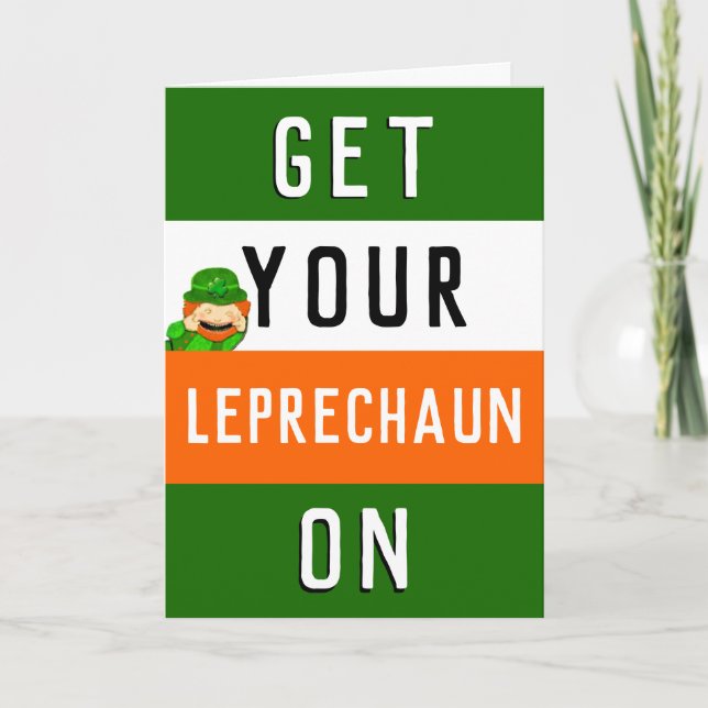 Funny Lycklig St. Patrick's Day Kort (Framsida)