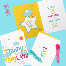 Funny Lycklig Sunshine Sparkly Tooth Fairy Tack Kort