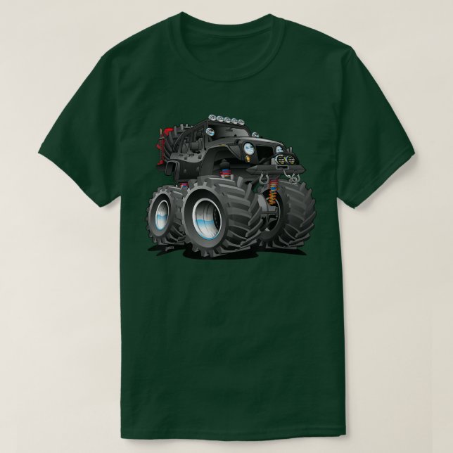 Funny Lyftad 44 av vägen Sten Crawler 4wd Lastbil  T Shirt (Design framsida)
