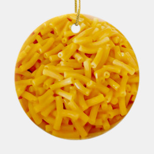 Funny Mac och Cheese Gag Gift Food God Jul Julgransprydnad Keramik