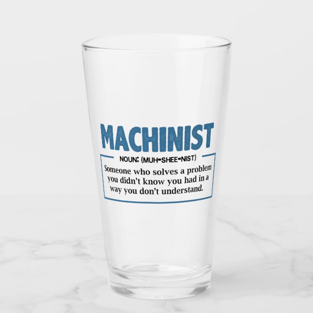 Funny Machinist-definition Glaskopp (Framsida)