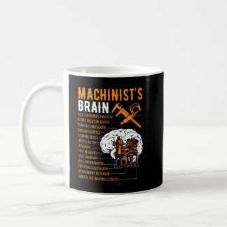 Funny Machinist-gåvor - Machinist's Brain Kaffemugg