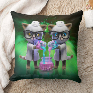 Funny Mad Cat Scientists Plotting World Doming Kudde