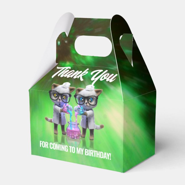 Funny Mad Cat Scientists Purrfect Birthday Presentaskar (Framsidan Sidan)