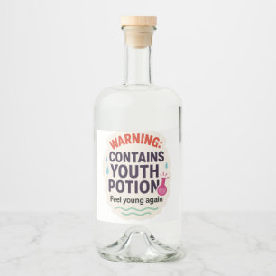 Funny Magic Elixir-design Spritflaskor Etikett