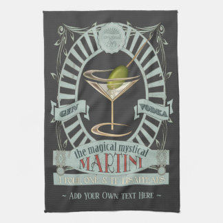 Funny Magic Martini Cocktail Personlig Kitche Kökshandduk