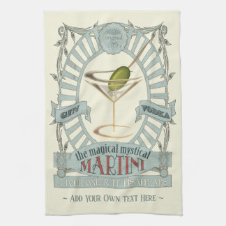 Funny Magic Martini Cocktail Personlig Kitche Kökshandduk