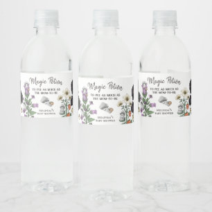 Funny Magic Potion Ghost Halloween Baby Shower Vattenflaskor Etikett