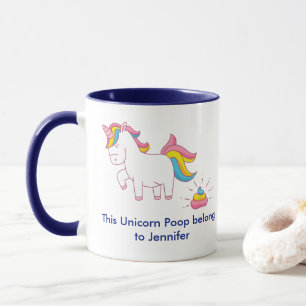 Funny Magic Unicorn Poop Anpassningsbar Personlig Mugg