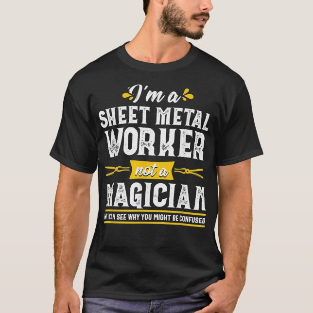 Funny Magician Lakan Metall Worker Gift Manar T Shirt (Framsida)