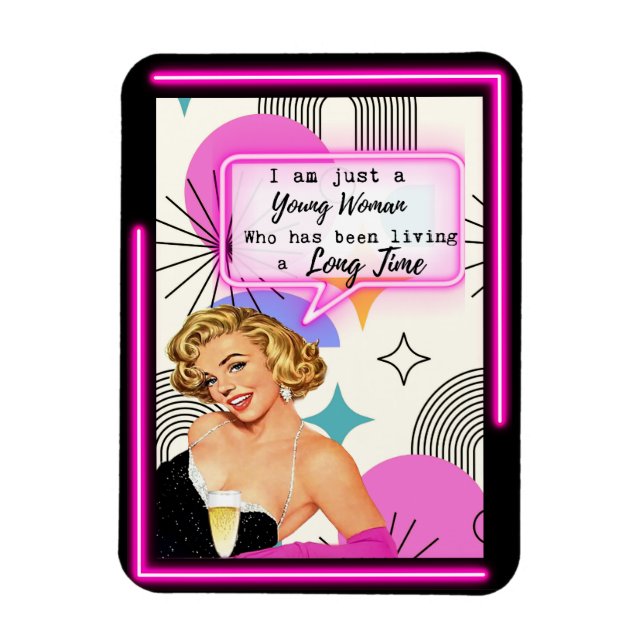 Funny Magnet Best Friend Gift "Young Girl" (Vertikal)