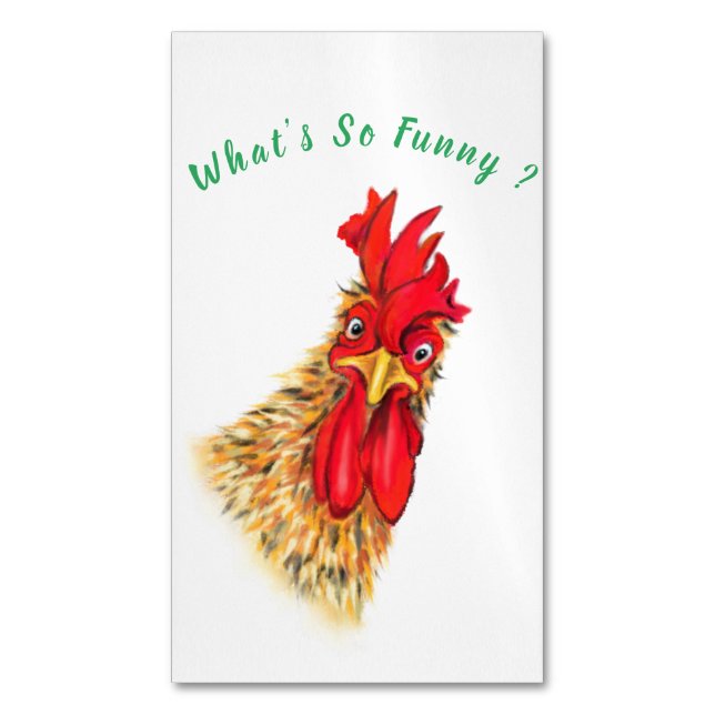Funny Magnet Surprisad Tupp - Anpassningsbar Text (Framsida vertikal)