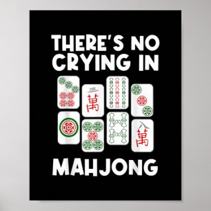 Funny Mahjong Gift För manar Women Tile Game Älska Poster