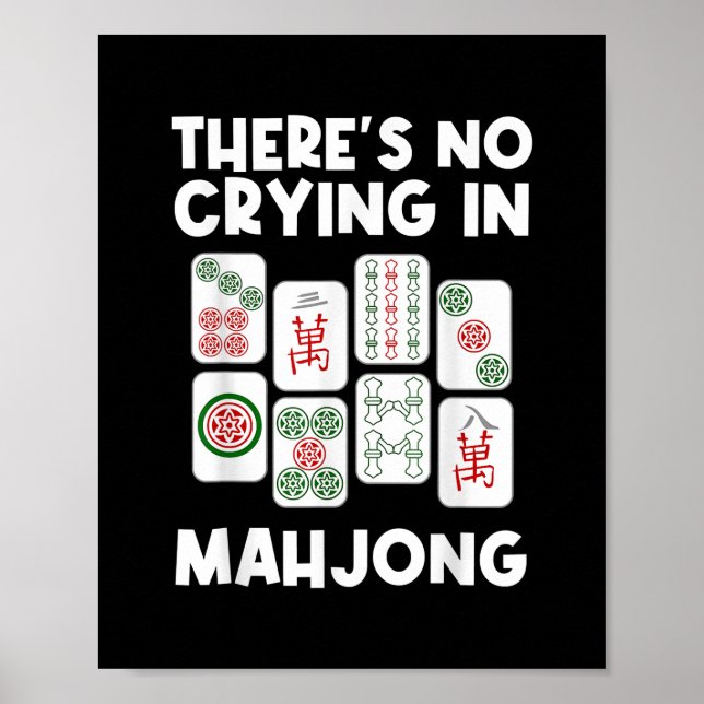 Funny Mahjong Gift För manar Women Tile Game Älska Poster (Framsidan)