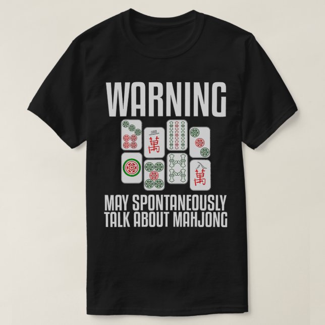 Funny Mahjong Gift För manar Women Tile Game Älska T Shirt (Design framsida)