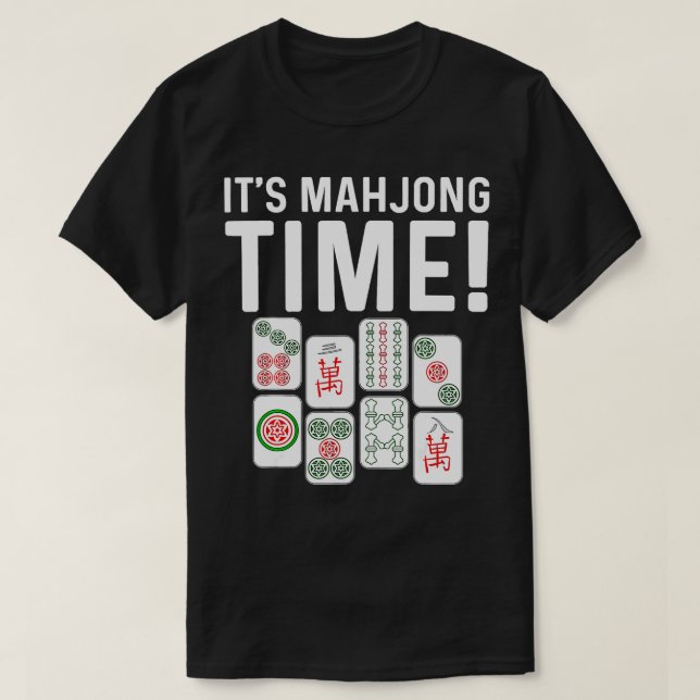 Funny Mahjong Gift För manar Women Tile Game Älska T Shirt (Design framsida)