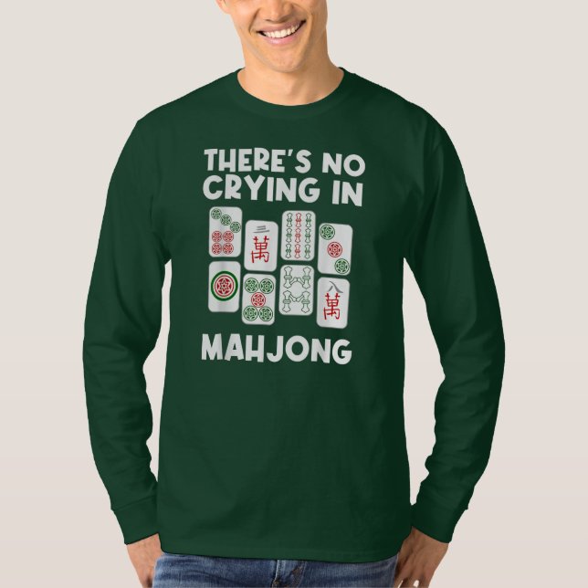 Funny Mahjong Gift For Men Women Tile Game Lover T Shirt (Framsida)