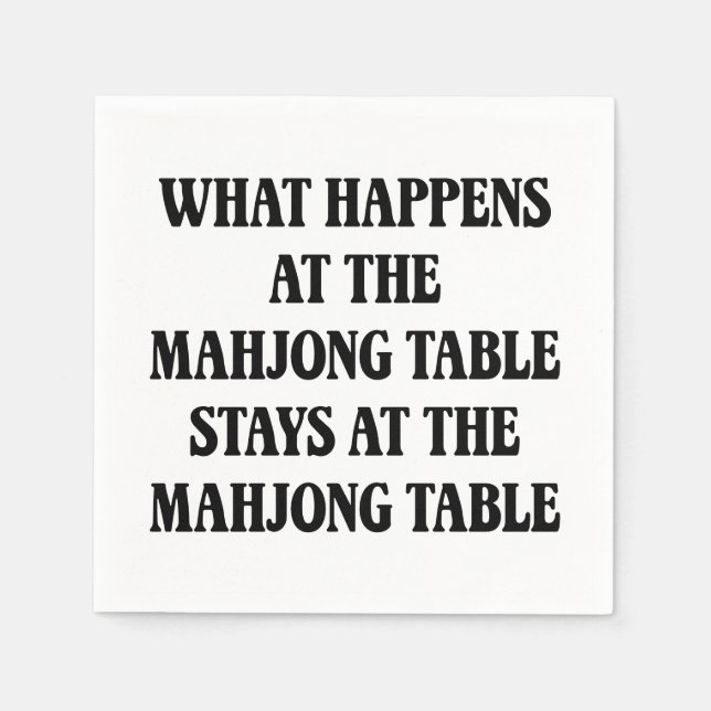 Funny Mahjong Lover Quote Mahj Humor Hostess Pappersservett (Framsidan)