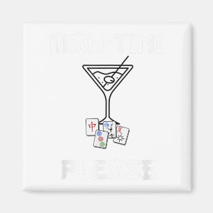 Funny Mahjong Mah-tini Svan Joke Mahjong Magnet
