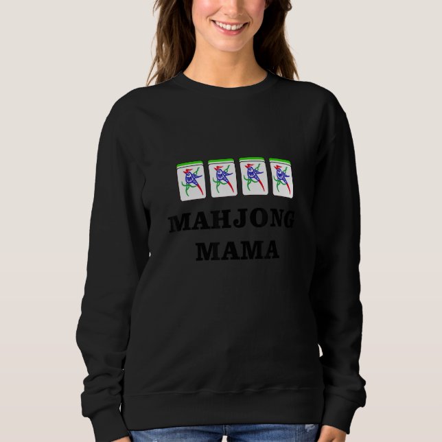 Funny Mahjong Mamma 1 T Shirt (Framsida)