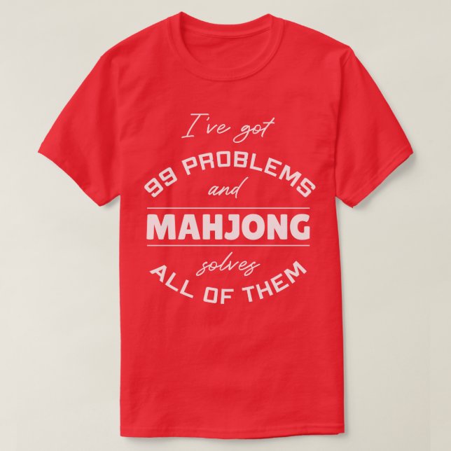 Funny Mahjong Say T Shirt (Design framsida)