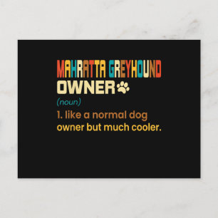 Funny Mahratta Greyhound Vintage Retro Hund Pappa Vykort
