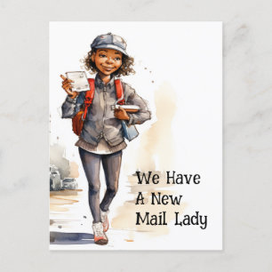 Funny Mail Dam Flytta Announcement Vykort