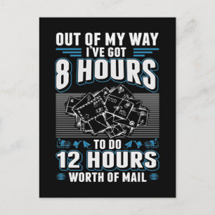 Funny Mailman Humor Stressful Mail Carrier-jobb Vykort