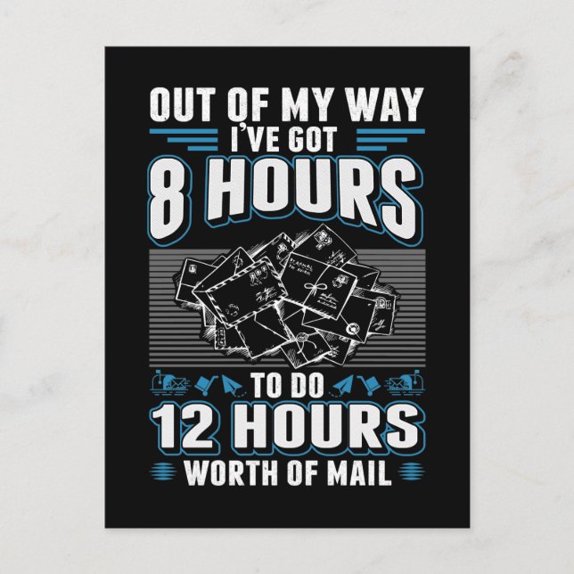Funny Mailman Humor Stressful Mail Carrier-jobb Vykort (Framsida)