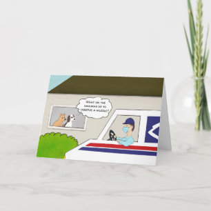 Funny Mailman Tack Essential Worker Kort