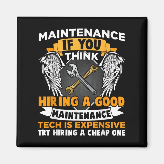 Funny Maintenance Tech Graphic Mechanic Pappa Tech Magnet (Framsidan)