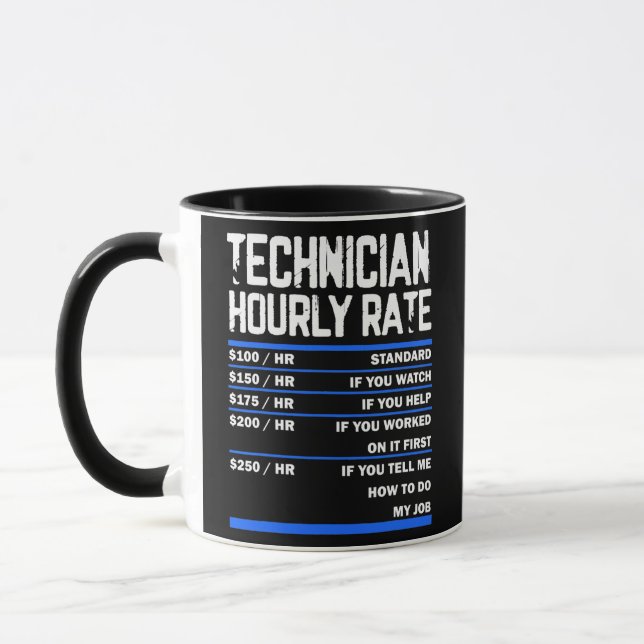 Funny Maintenance Technician for Techy Person Men Mugg (Vänster)