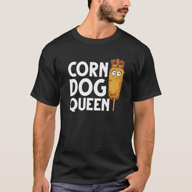 Funny Maj Hund Gift Kids Women Queen Hotdog Sausag T Shirt (Framsida)