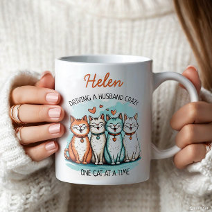 Funny Make Cat Dam Personlig Kaffemugg