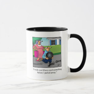 Funny Make & Maka "Flat Däck" Humor Mugg