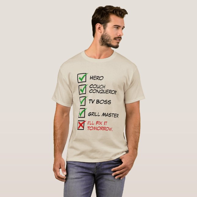 Funny Make, Pappa eller Boyvän Shirt - Gag Gift T (Hel framsida)