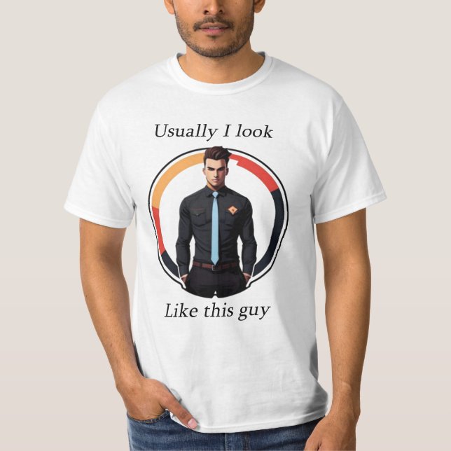 Funny Male-design T Shirt (Framsida)