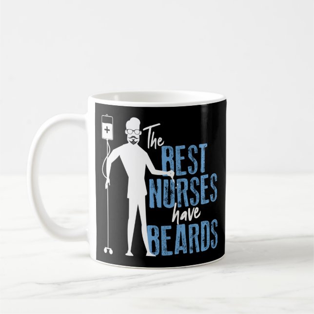 Funny Male Nurse Murse De bästa sjuksköterskorna h Kaffemugg (Vänster)