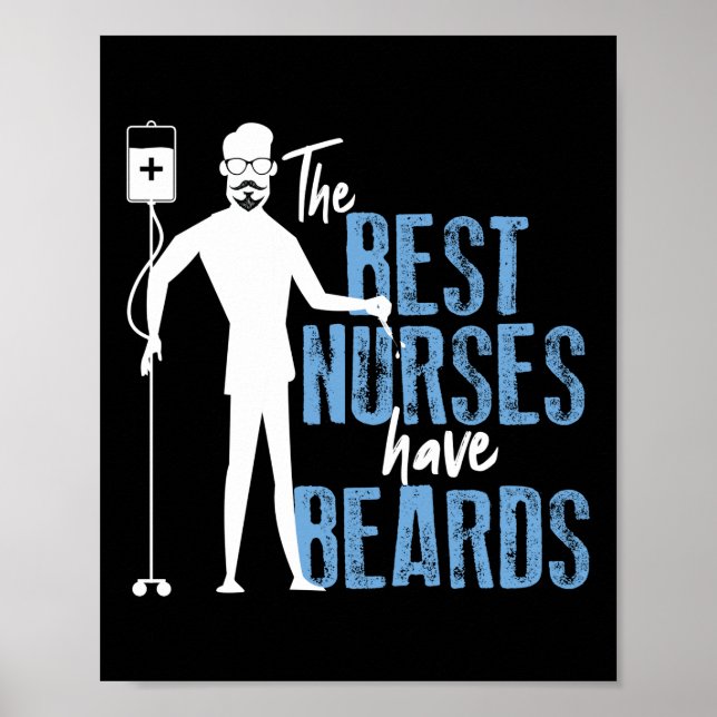 Funny Male Nurse Murse De bästa sjuksköterskorna h Poster (Framsidan)
