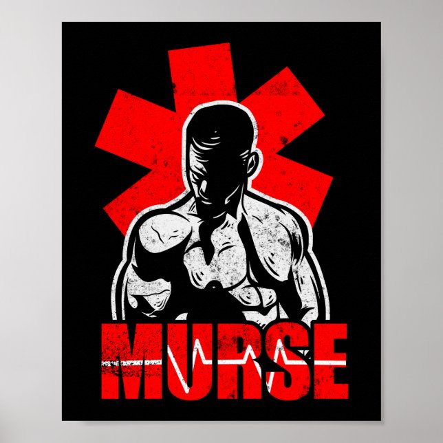 Funny Male Nurse Murse Poster (Framsidan)
