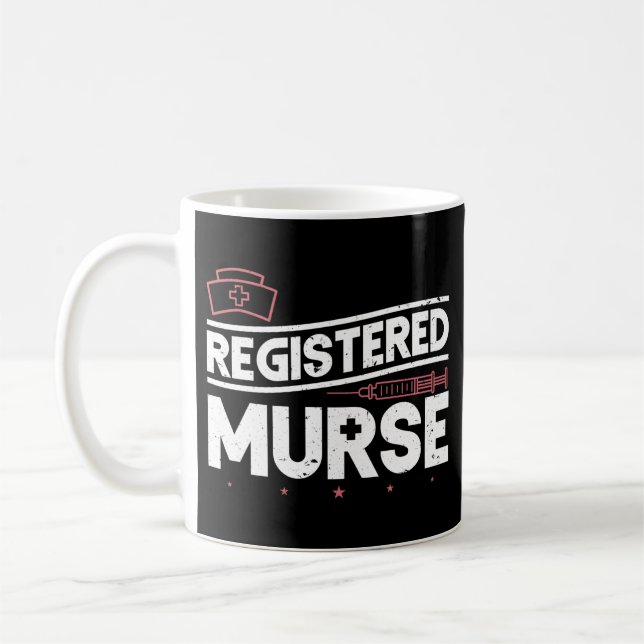 Funny Male Nurse Registered Murse Kaffemugg (Vänster)