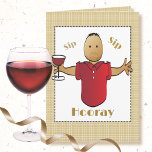 Funny Male Tecknad Red Vin Ethnic Birthday Kort<br><div class="desc">Låt den speciella killen som firar sin födelsedag veta att du tänker göra honom på hans stora dag...  Anpassa den med namn</div>