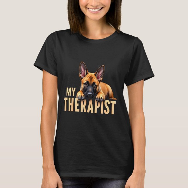 Funny Malinois Puppy My Therast Belgian Shepherd D T Shirt (Framsida)