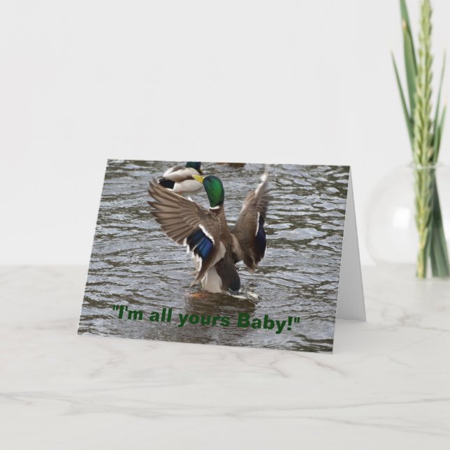 Funny Mallard Anka-födelsedagskort Kort (Framsida)