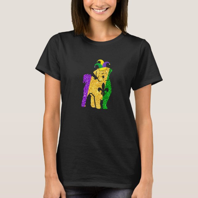 Funny Maltese Dog Lover Cute Mardi Gras Carnival P T Shirt (Framsida)